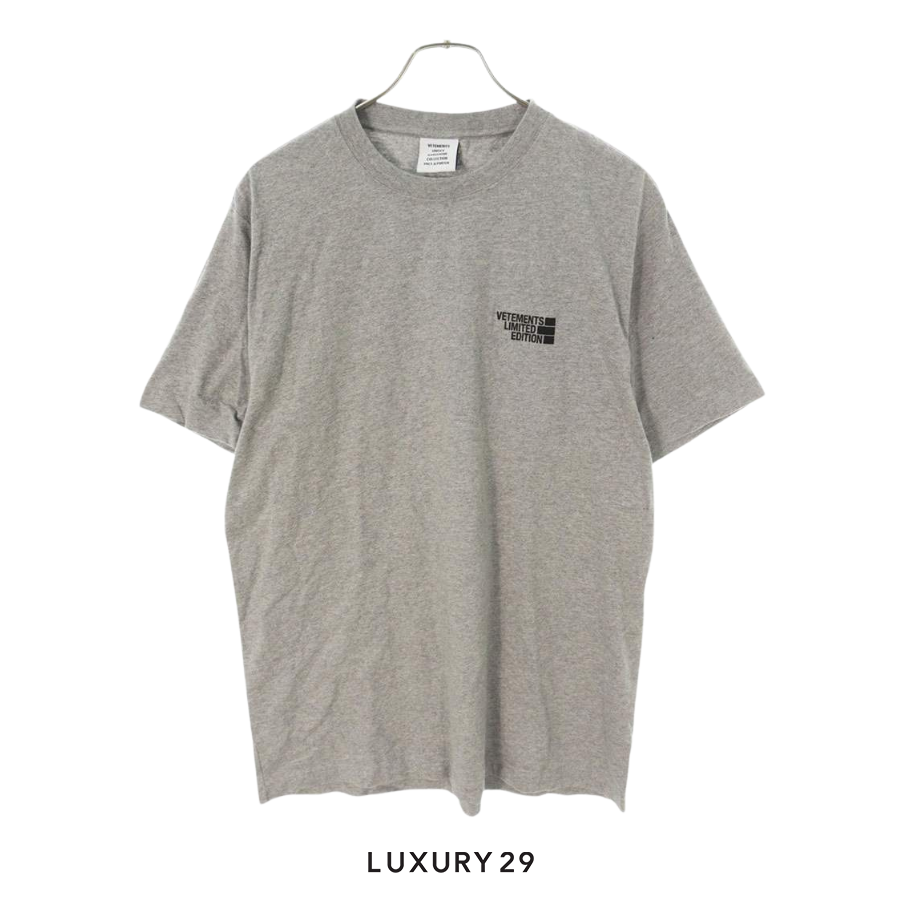 Vetements Limited Edition Short Sleeve T-Shirt Grey VETEMENTS
