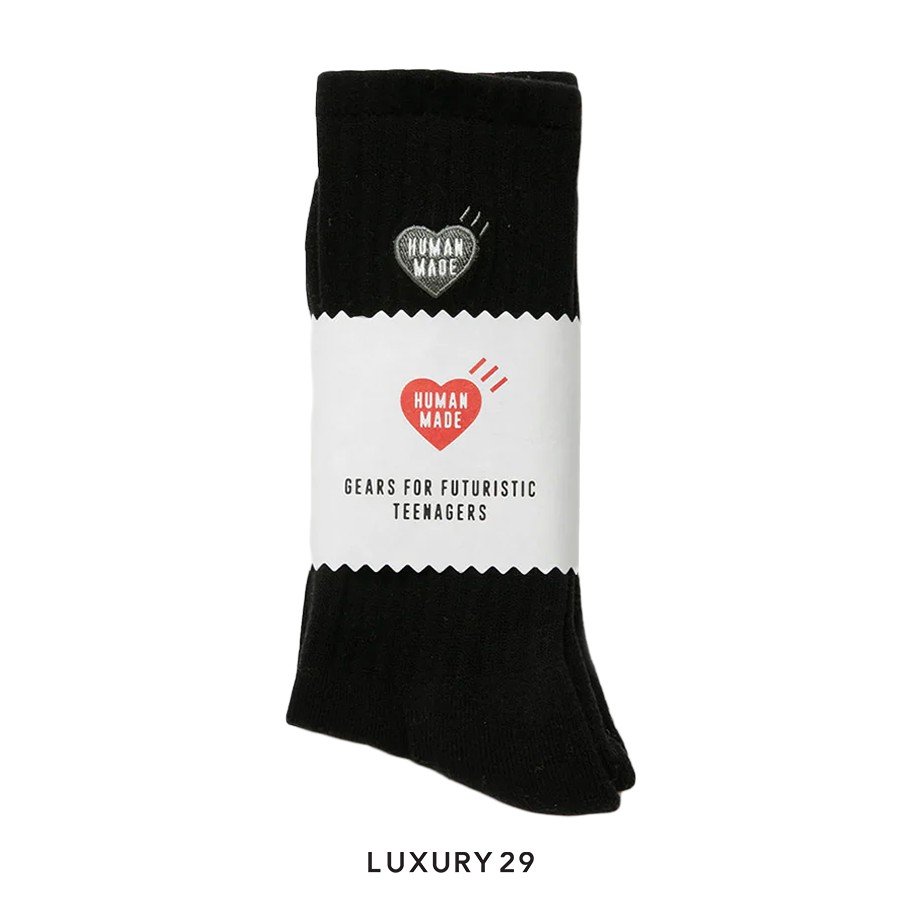 Human Made PILE SOCKS BLACK HUMAN MADE